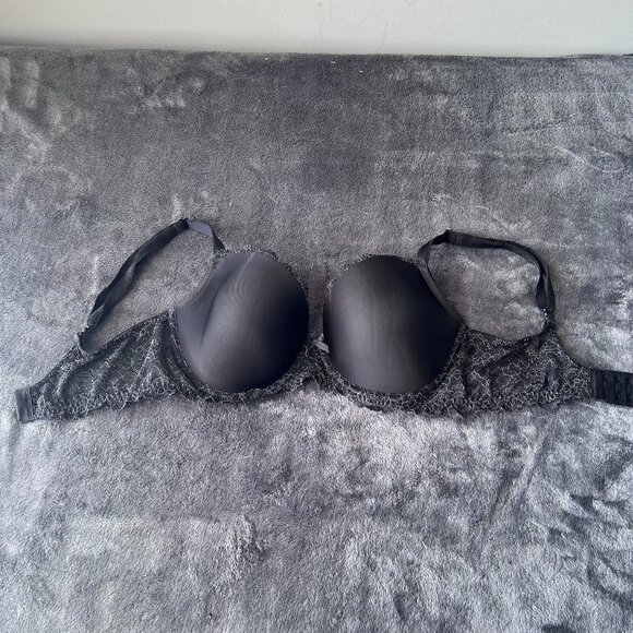 Victoria Secret Dream Angels Lined Demi in Black Lace Size 34DD - Picture 3 of 4